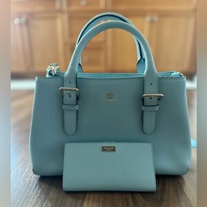 Kate Spade robins egg blue satchel